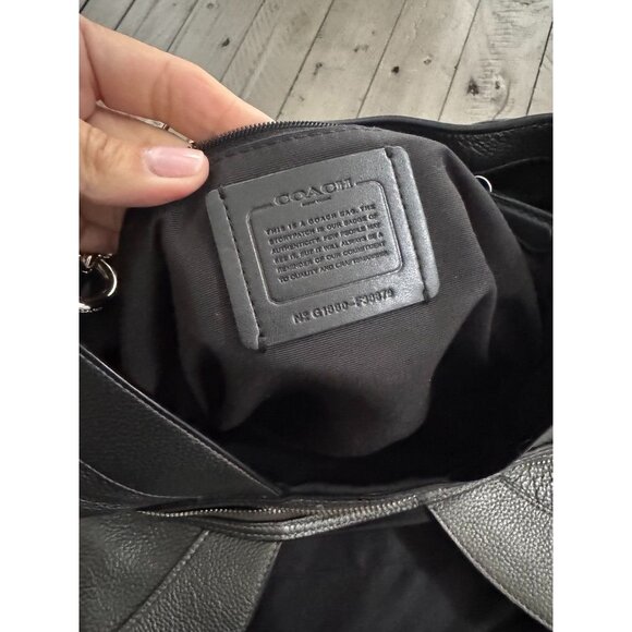 COACH Silver Metallic Lexy Shoulder Bag - Picture 9 of 12